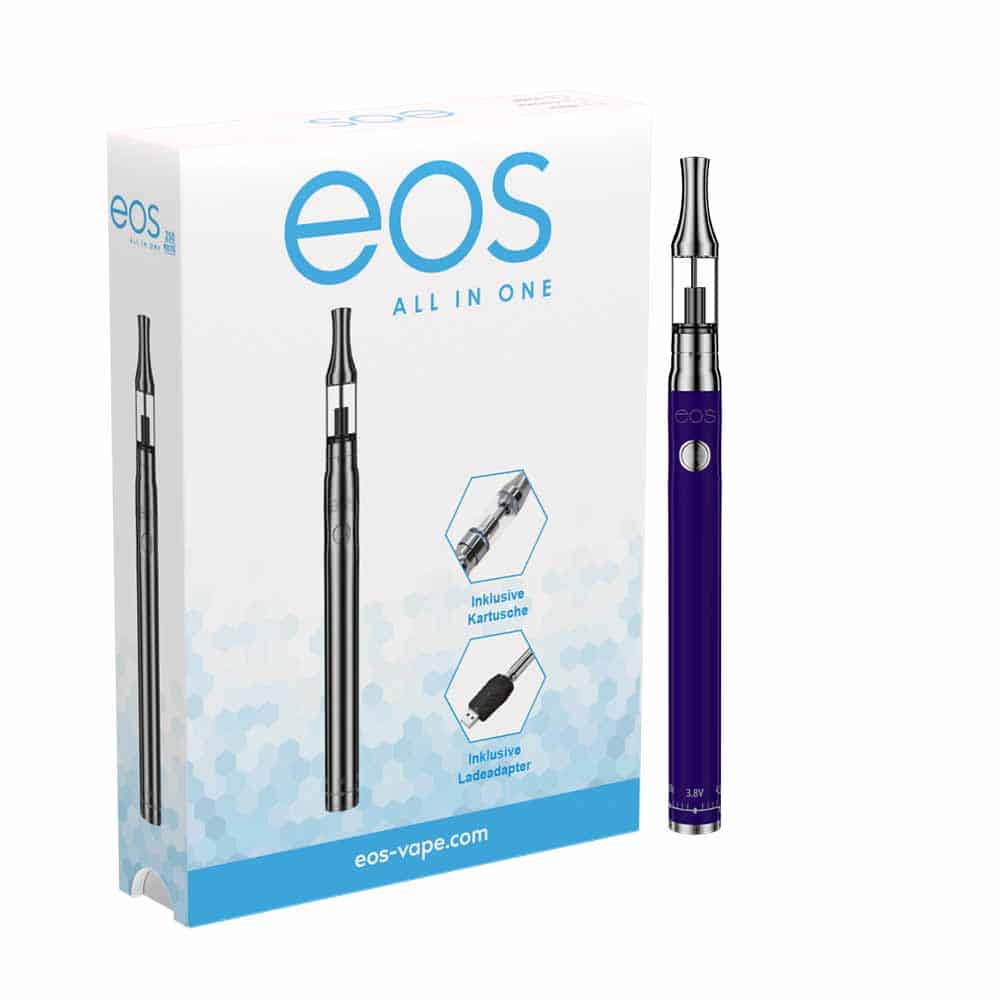 Vape Pen von eos mit Batterie und Kartusche in Blau